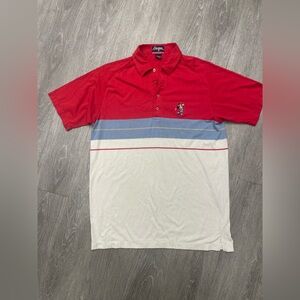 Hogan VTG Mickey Mouse Golf Polo Shirt red white blue size large